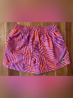 Purple & Orange PANAMA‎ JACK swim shorts. Medium.